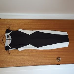 RW&CO fitted black and white dress